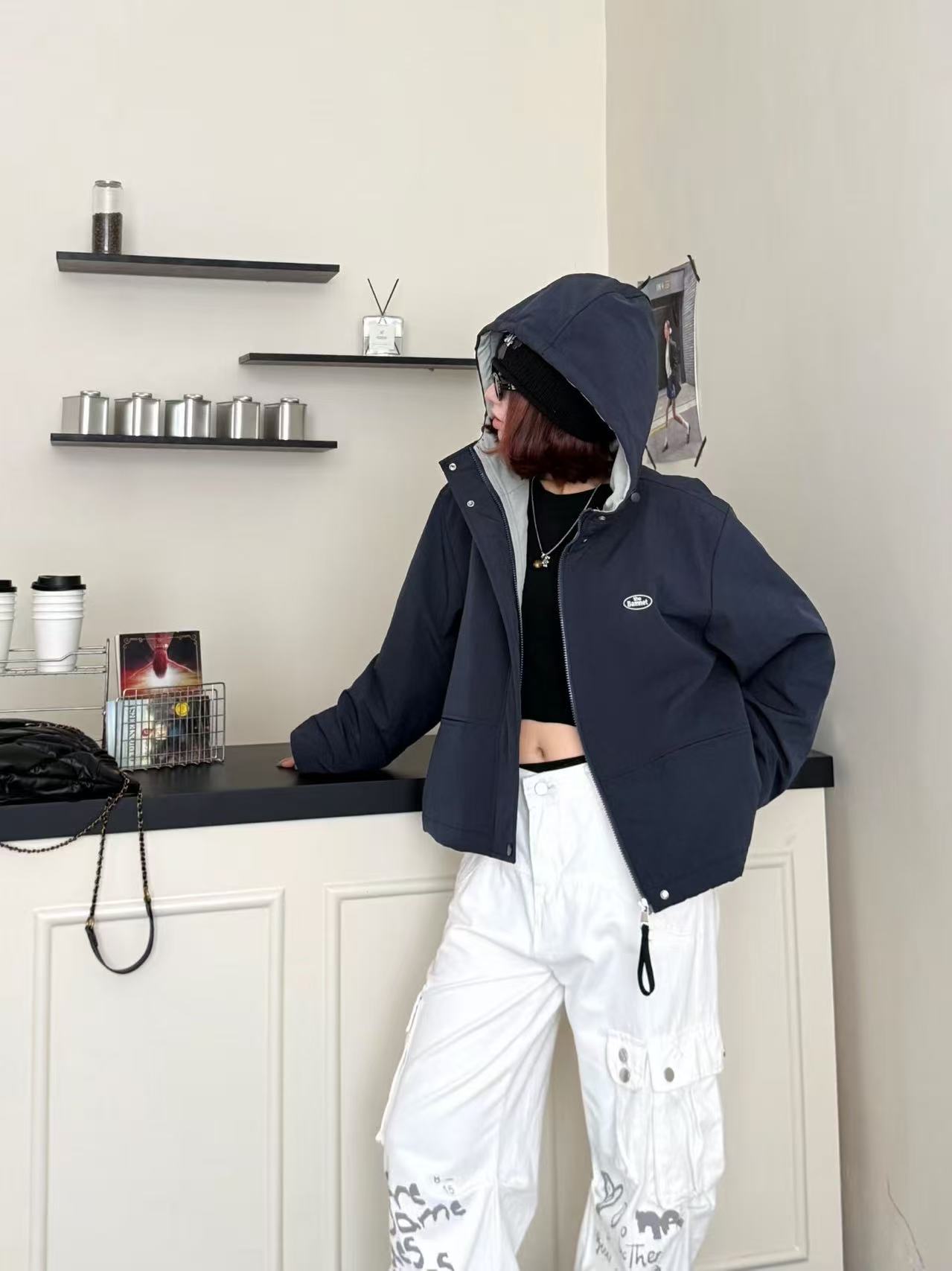 D101-150秋冬新款老钱风韩版小众高级感女装时尚洋气百搭上衣外套