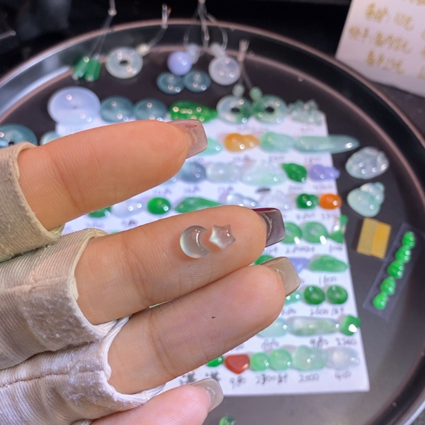 【闪购商品】翡翠未镶嵌挂件星月