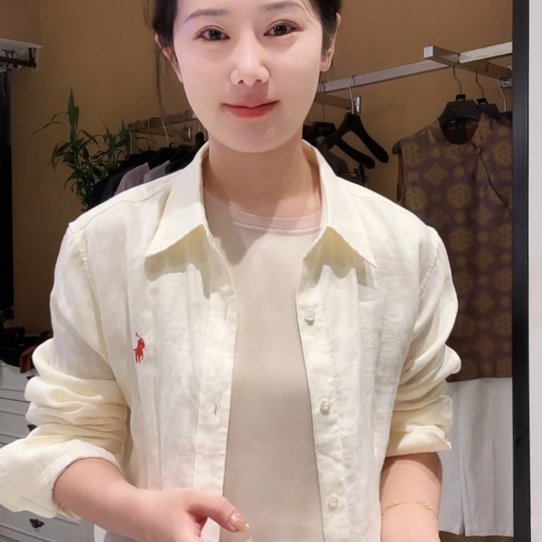 夏季松弛感老钱风男女休闲大码宽松长袖衬衫