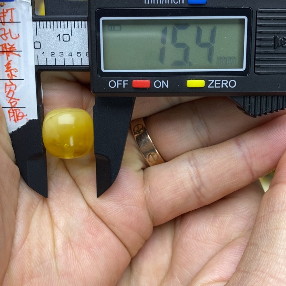 未镶嵌琥珀裸石15.4x14.8微瑕老型介意勿拍