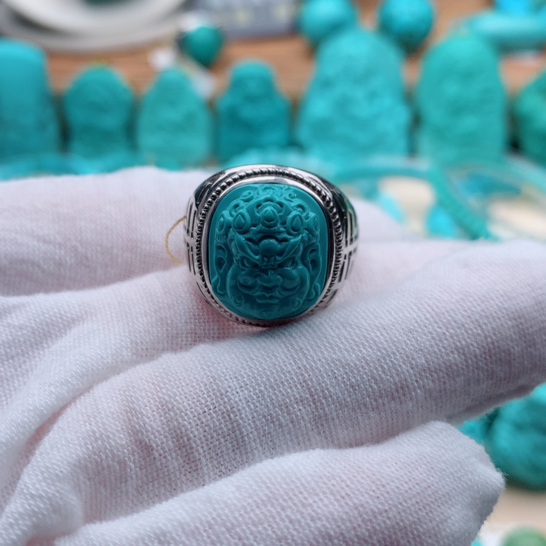 绿松石颈饰银S925镶嵌