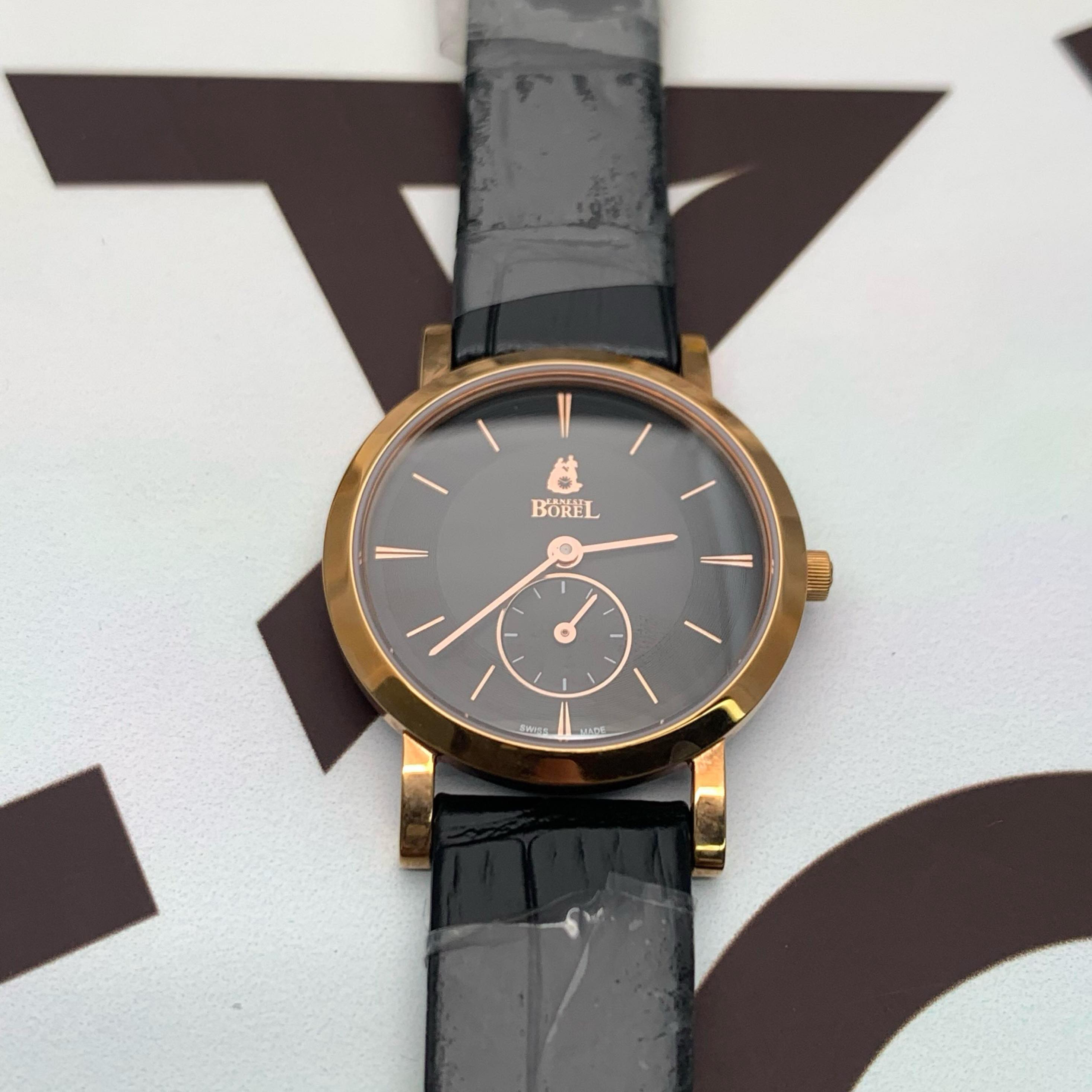 未使用 Ernest Borel/依波路 LGR850N-53591BK 典雅系列玫瑰金