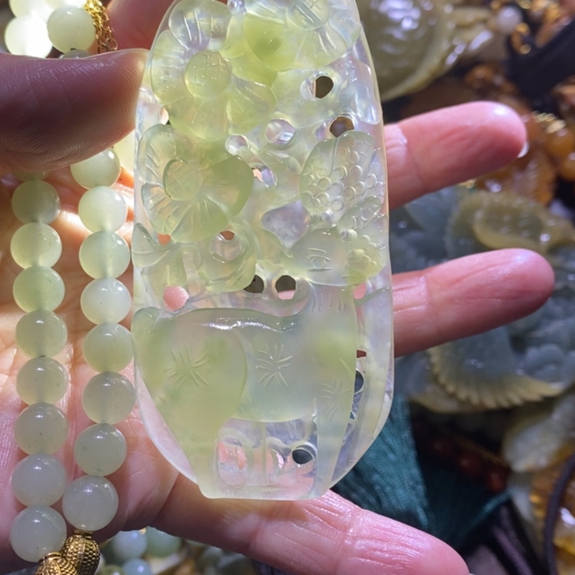 【闪购商品】岫玉毛衣链未镶嵌