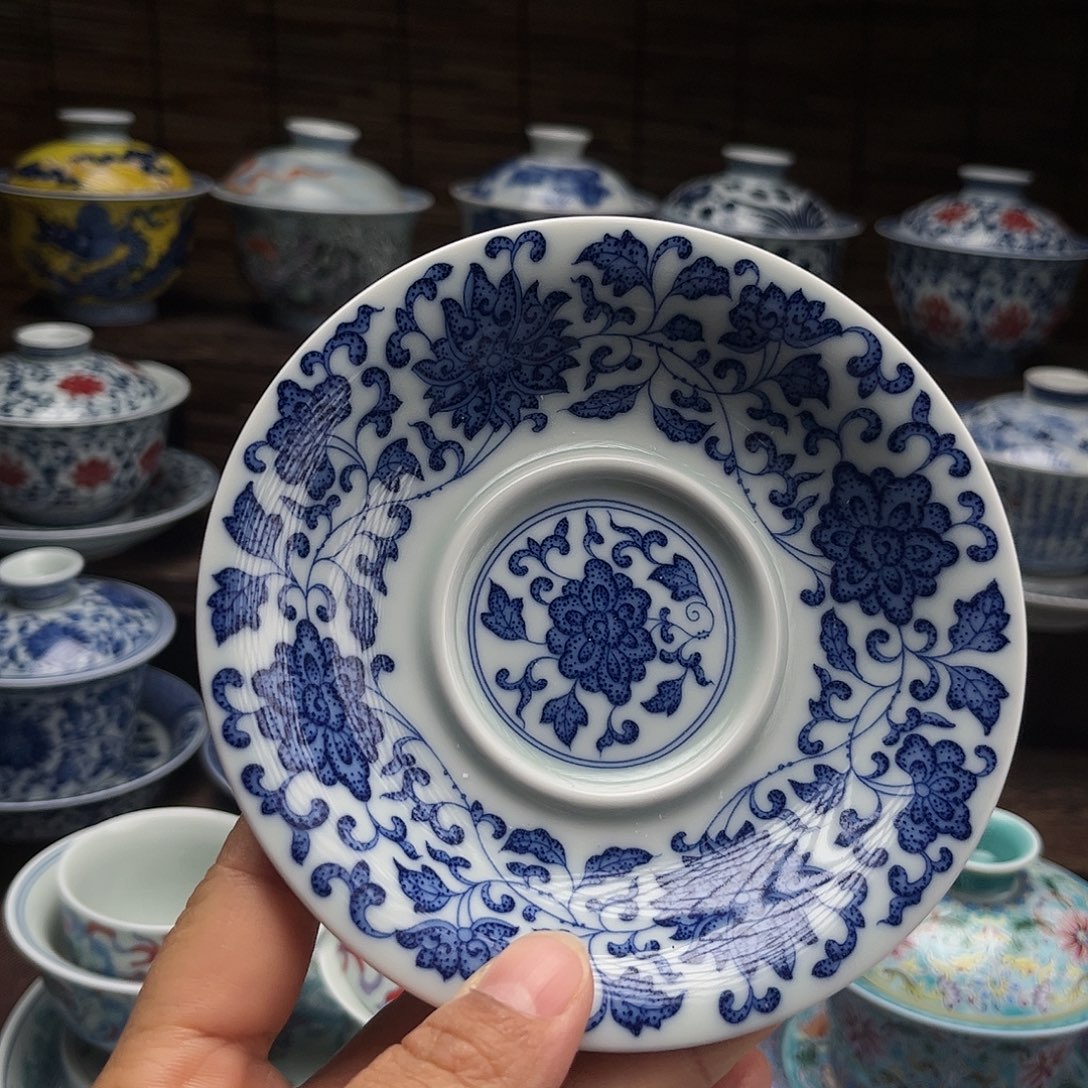 花***厦陶摆件景德镇陶瓷小壶承