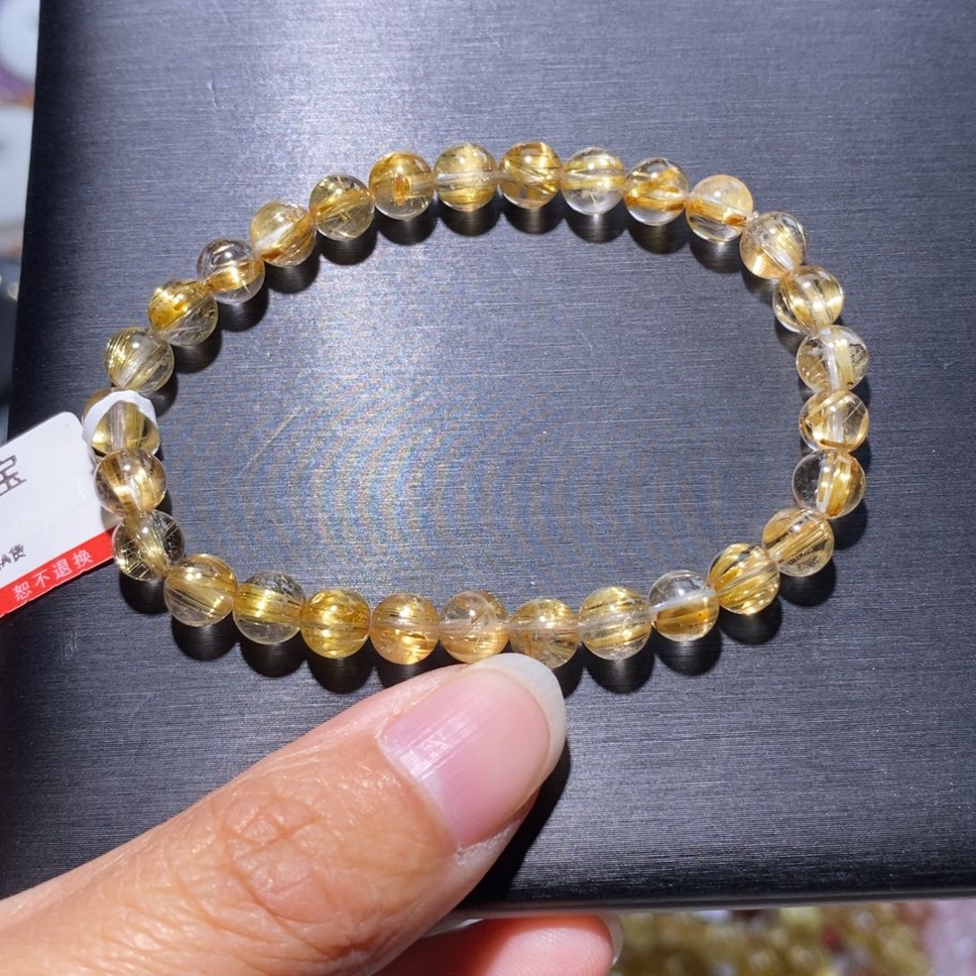 【闪购商品】发晶手链未镶嵌顺发钛晶6.3m