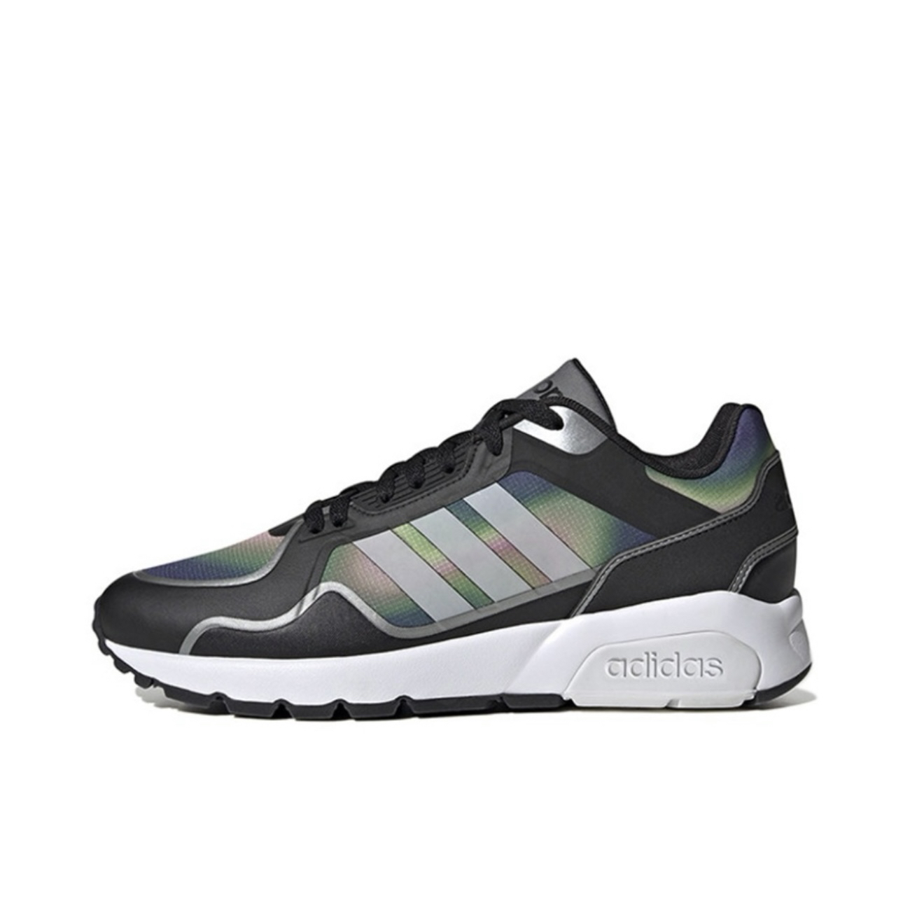 adidas neo舒适潮流耐磨 低帮 生活休闲鞋 男女同款 黑灰绿HP2162