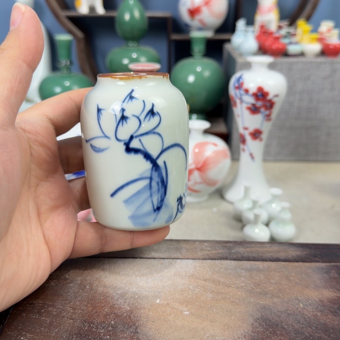陶瓷手工小花器摆件