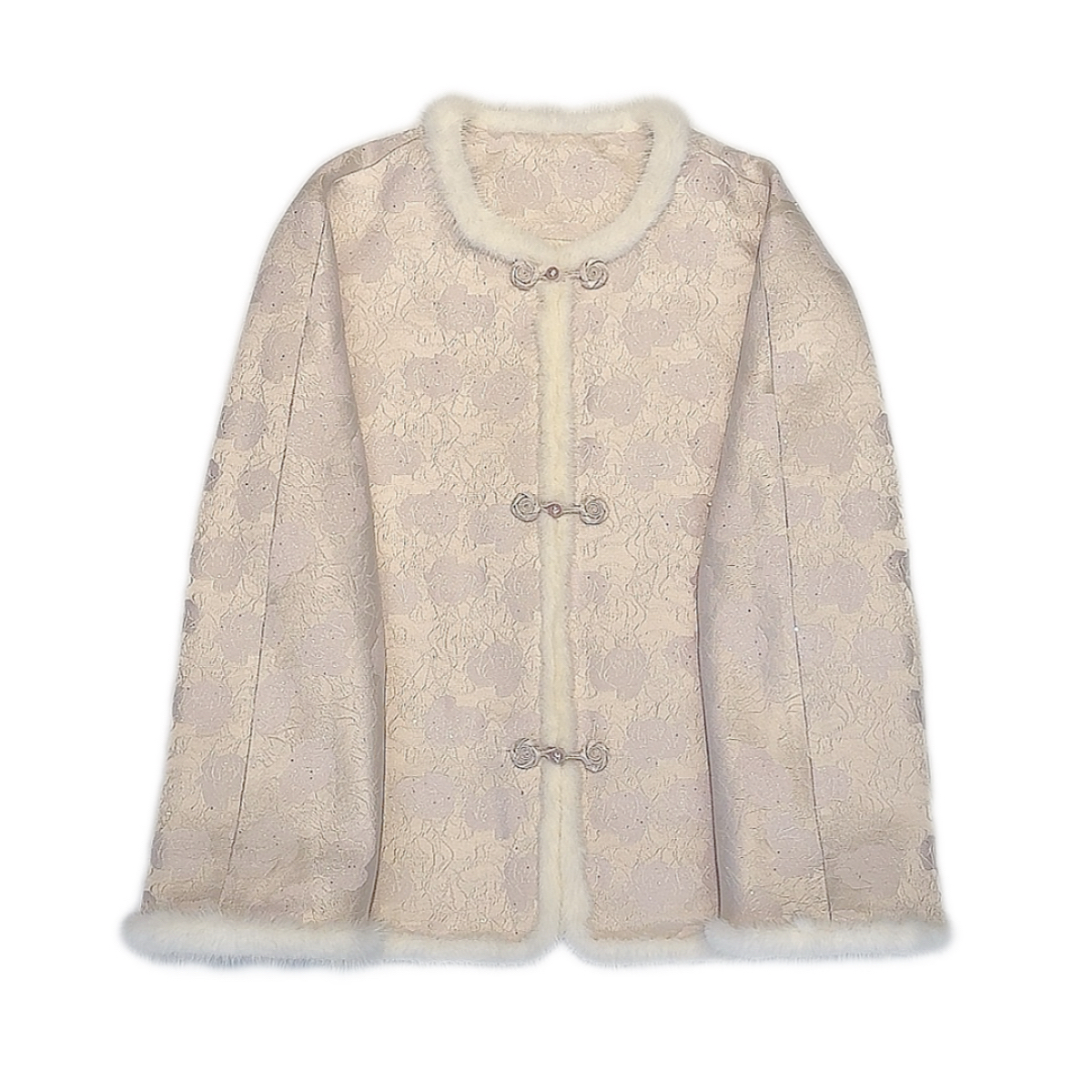 【奇迹玫瑰】上久楷丝毛棉服 带钢印 夹层蚕丝絮片D013