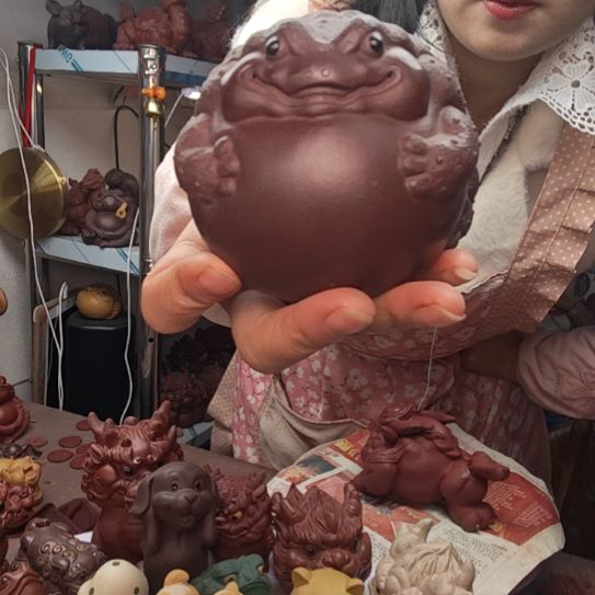 绿泥宜兴紫砂紫泥一鼓作气福利款