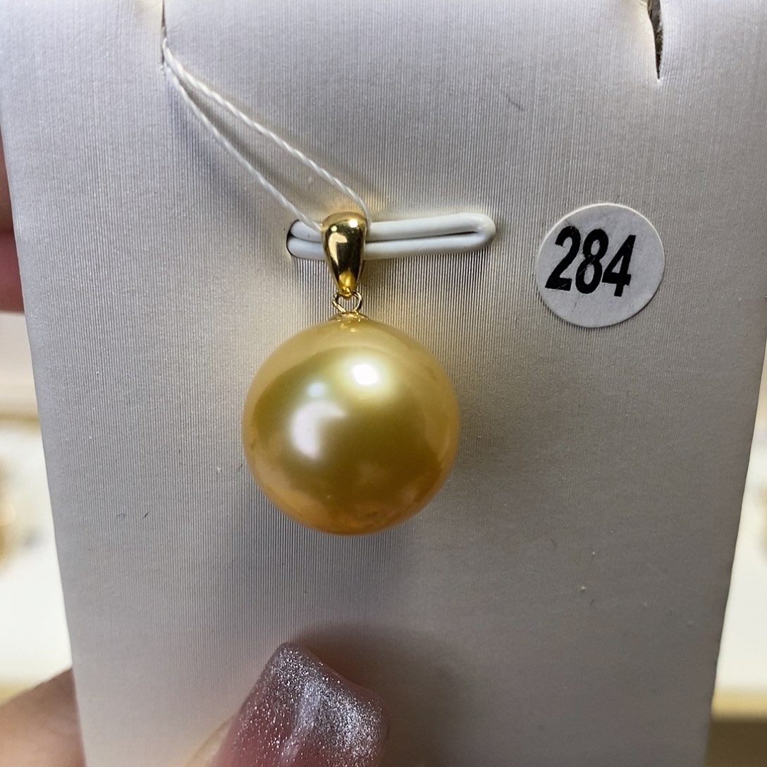 海水珍珠吊坠(不含链)18K金镶嵌