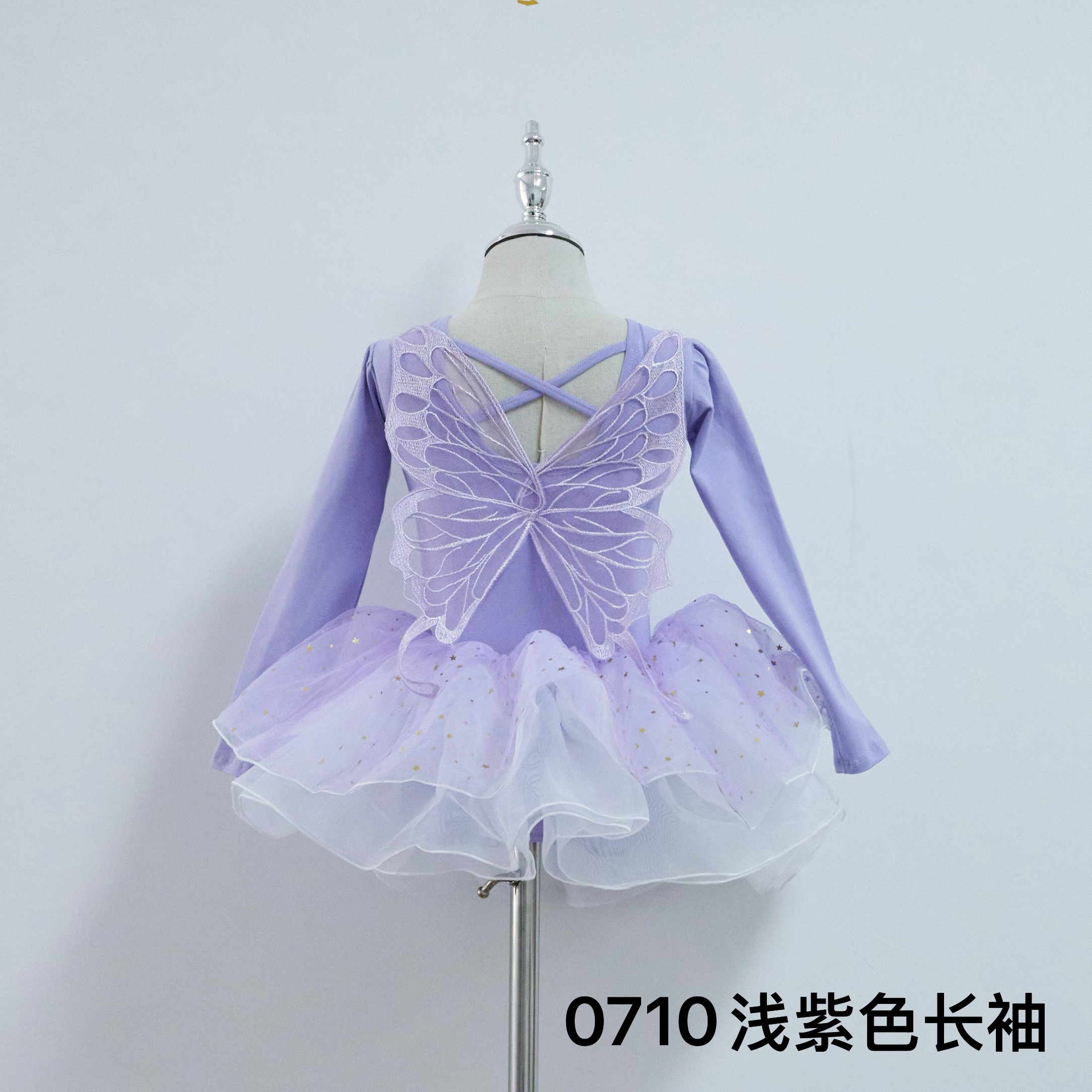 舞蹈服儿童蝴蝶结刺绣