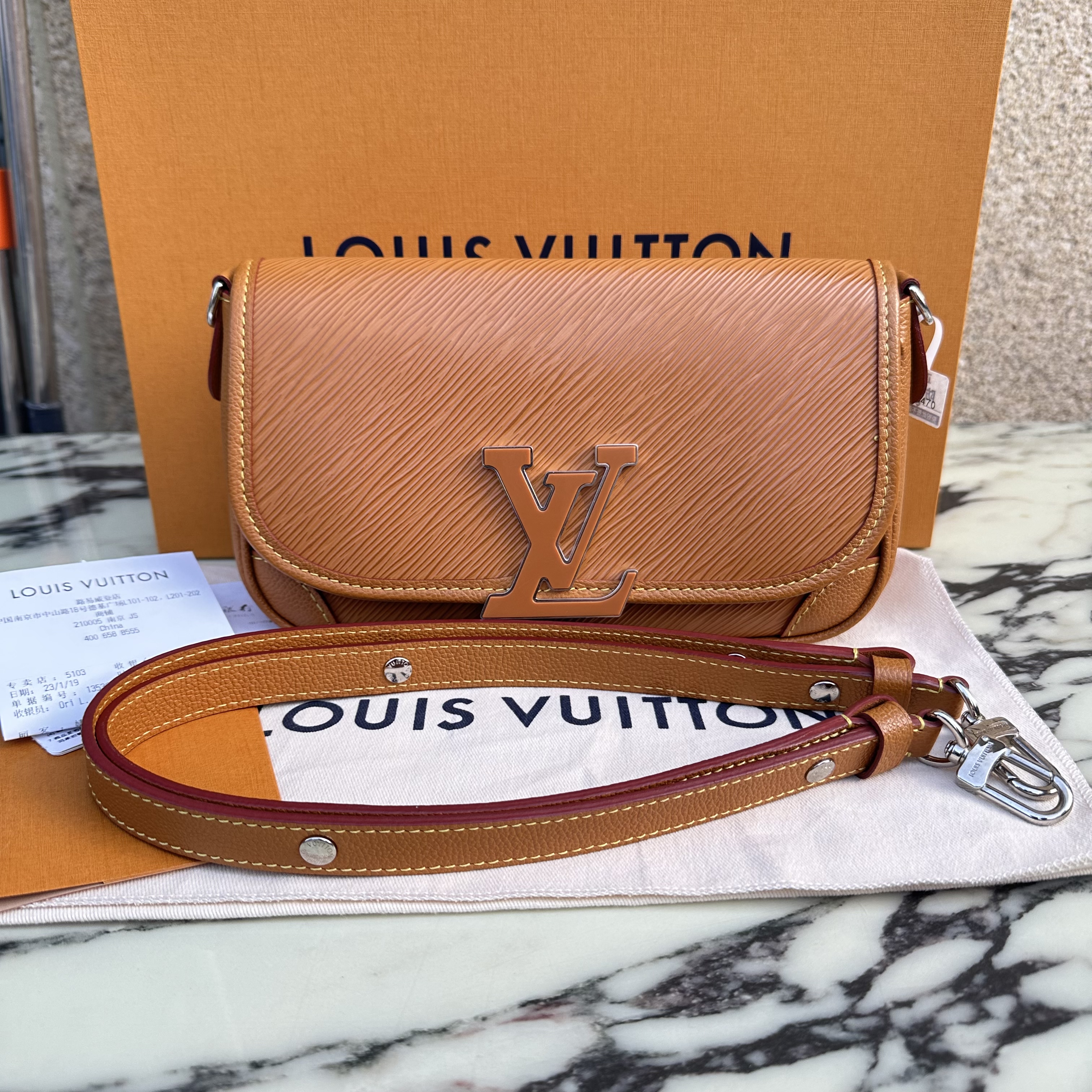 99新 LouisVuitton/路易威登 焦糖色水波纹法棍/闲置新23年国专票