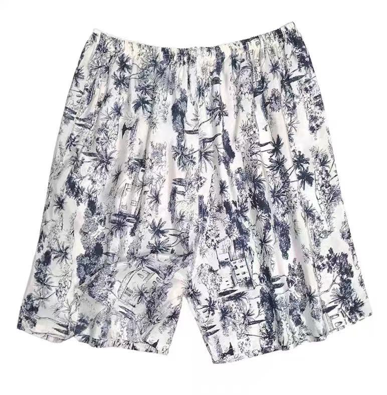 编号Q链接 桑蚕丝五分裤居家裤睡裤长裤直筒裤舒适柔软透气