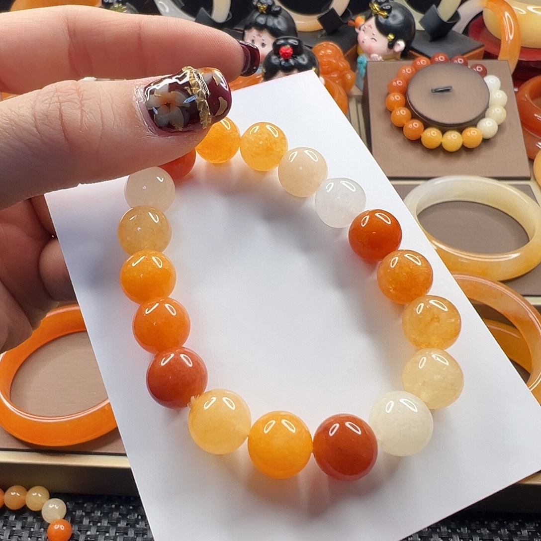 石英质玉（黄龙玉）未镶嵌手串