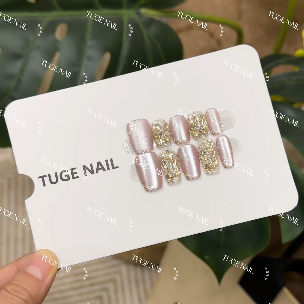 TugeNail “春晓” 高级紫玉石猫眼国华黄钻韩系设计穿戴甲邱邱专属