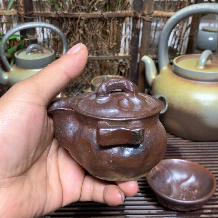 紫砂茶壶尘*纯自然高温裸柴烧