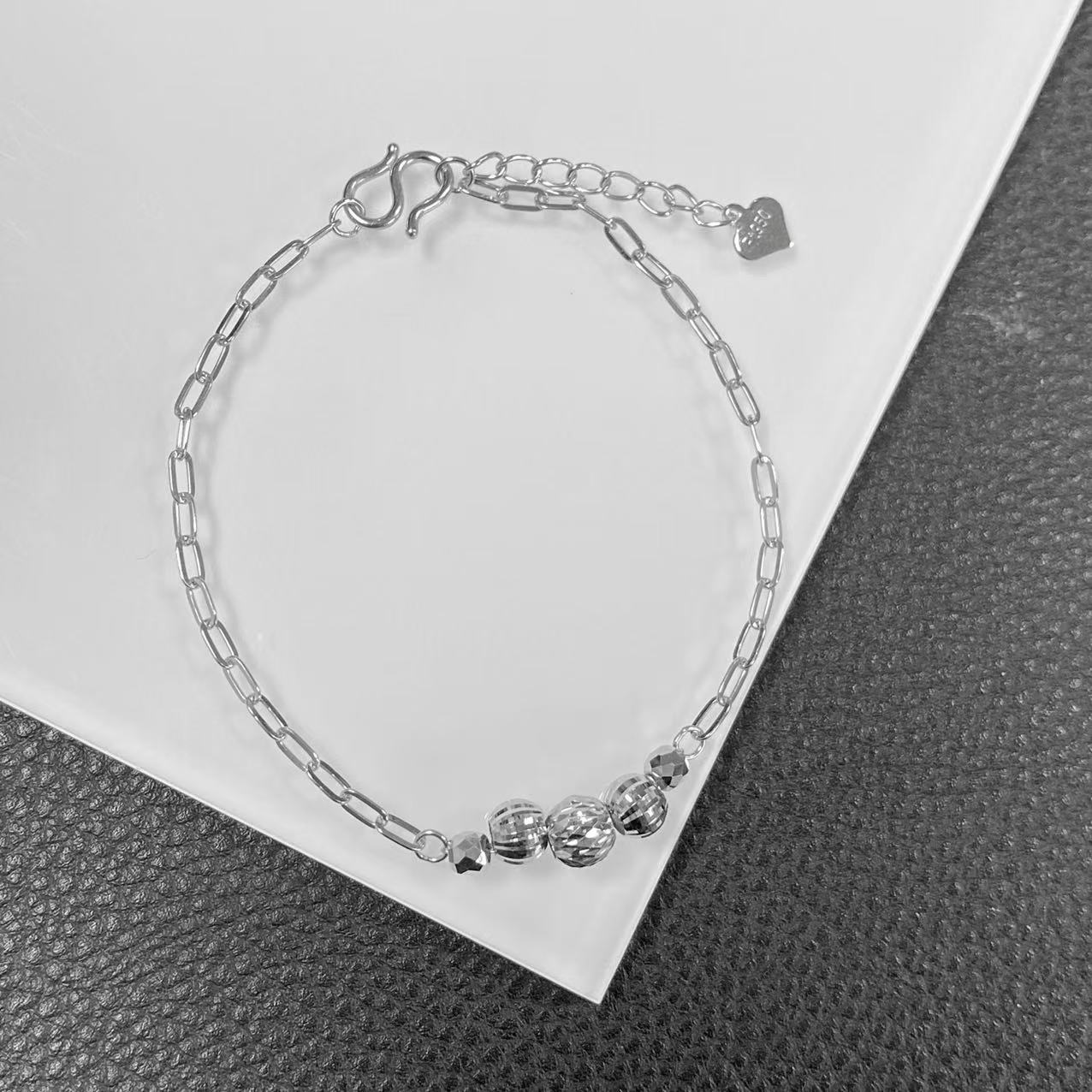 「戴琴珠宝」YZ4756-铂金PT950方块手链-DY(多样性发其一)