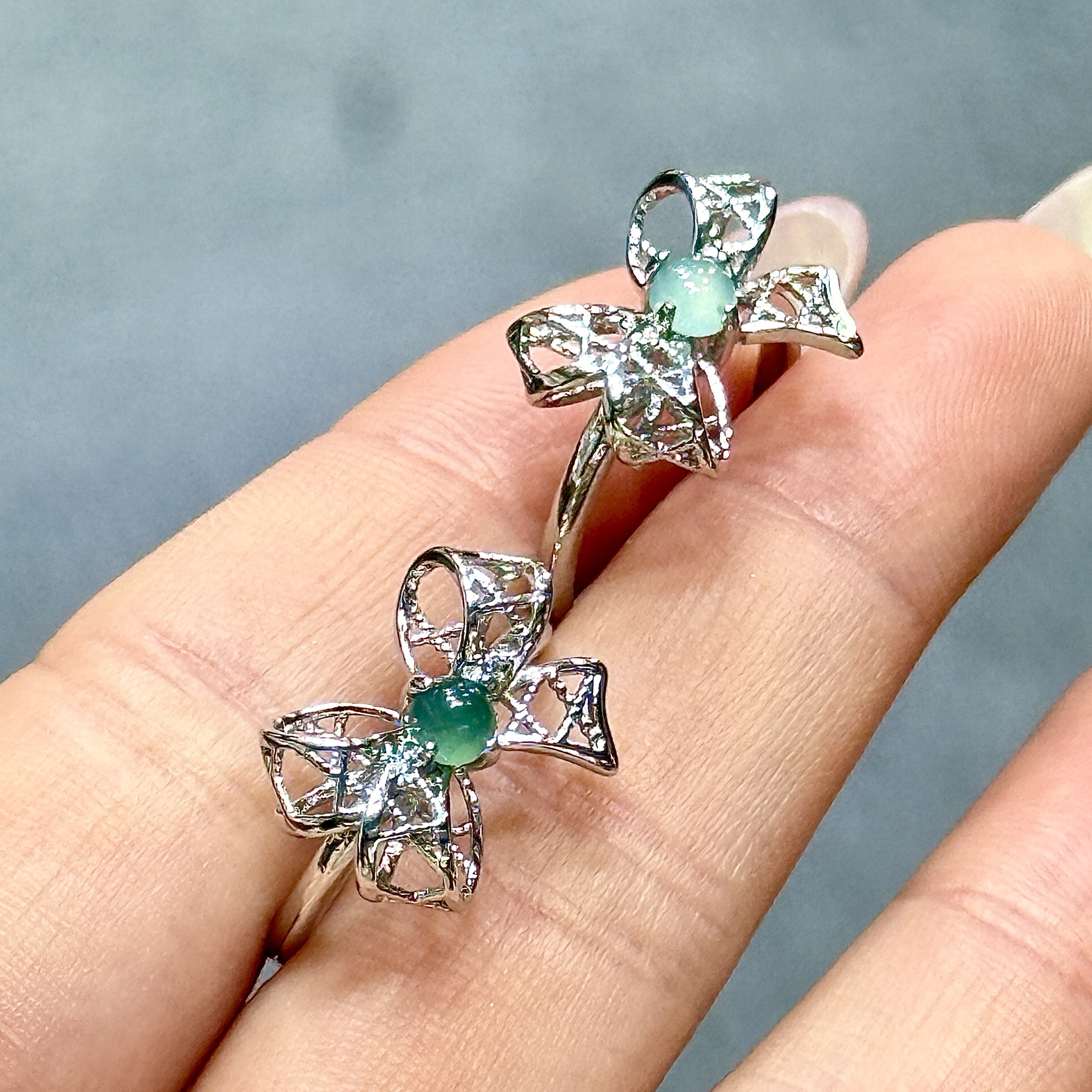 【CH】翡翠蝴蝶戒指（多样性发其一）