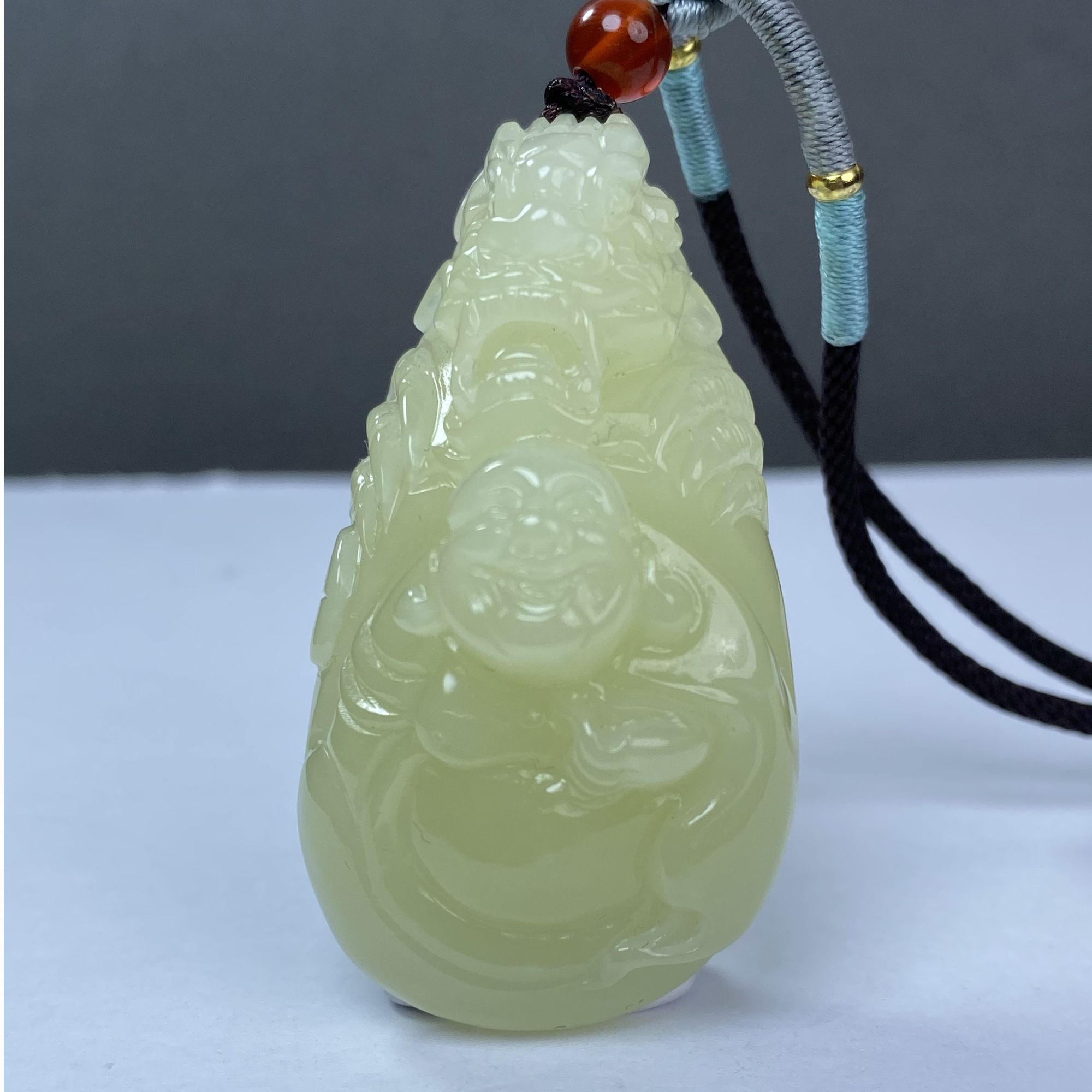 LK2070 和田玉黄口龙佑平安