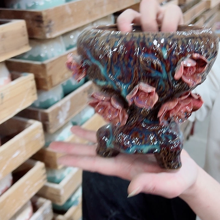 有孔，凑单福利满10元发货陶瓷多肉花盆！