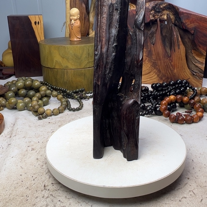 陈***意木赞比亚血檀底座摆件