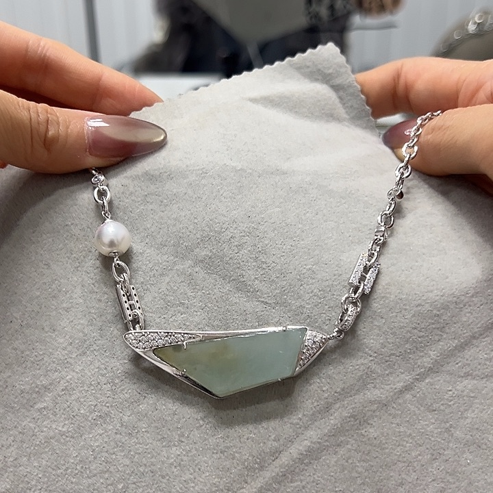 颈饰银S925镶嵌海水珍珠上****8