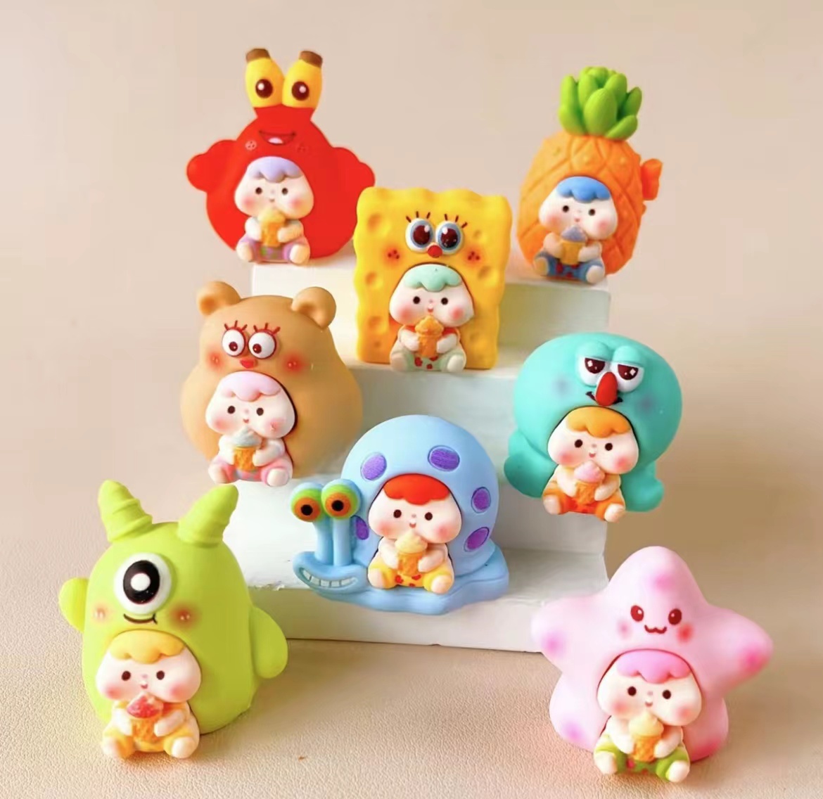 【海绵宝宝】手感漆夜光创意摆件（许愿+九宫格）