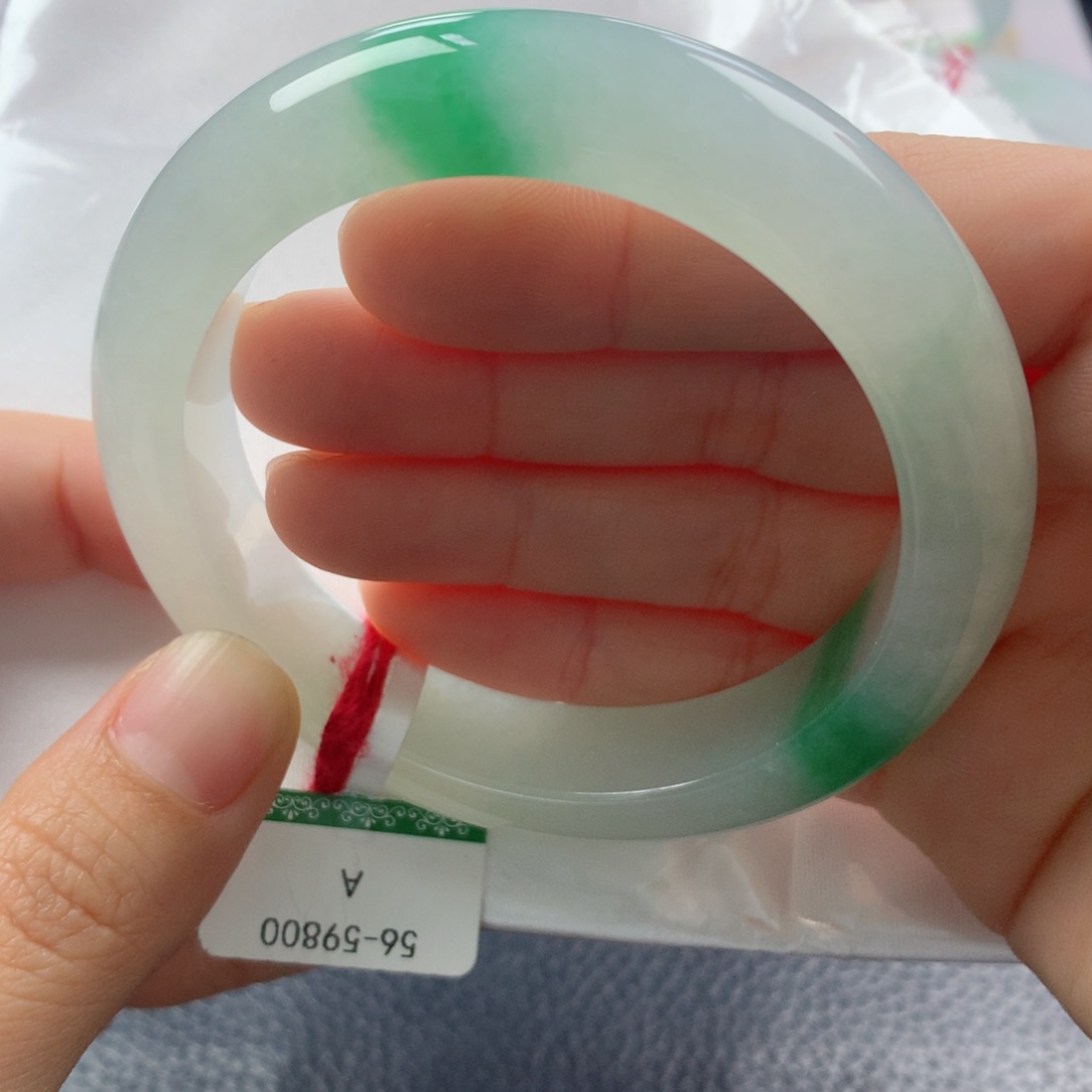 未镶嵌手镯翡翠缅甸天然翡翠A货56正