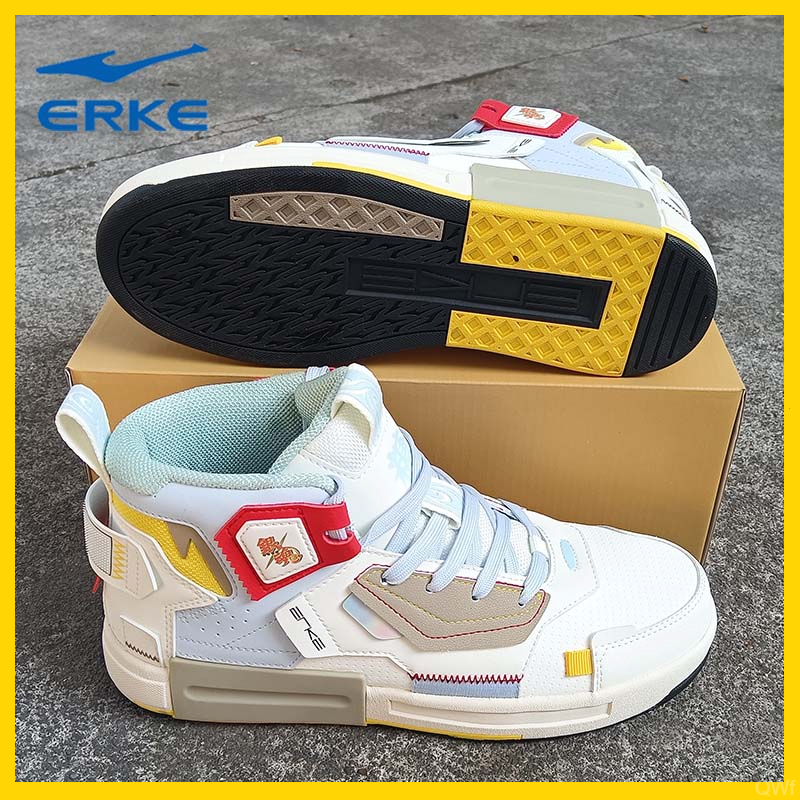 erke/鸿星尔克银魂联名款鞋子高帮板鞋时尚百搭保暖休闲鞋男女款