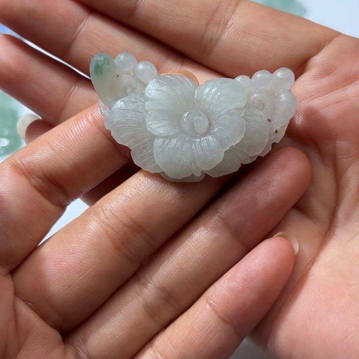 定制翡翠未镶嵌天然缅甸翡翠A货花开富贵不退不换