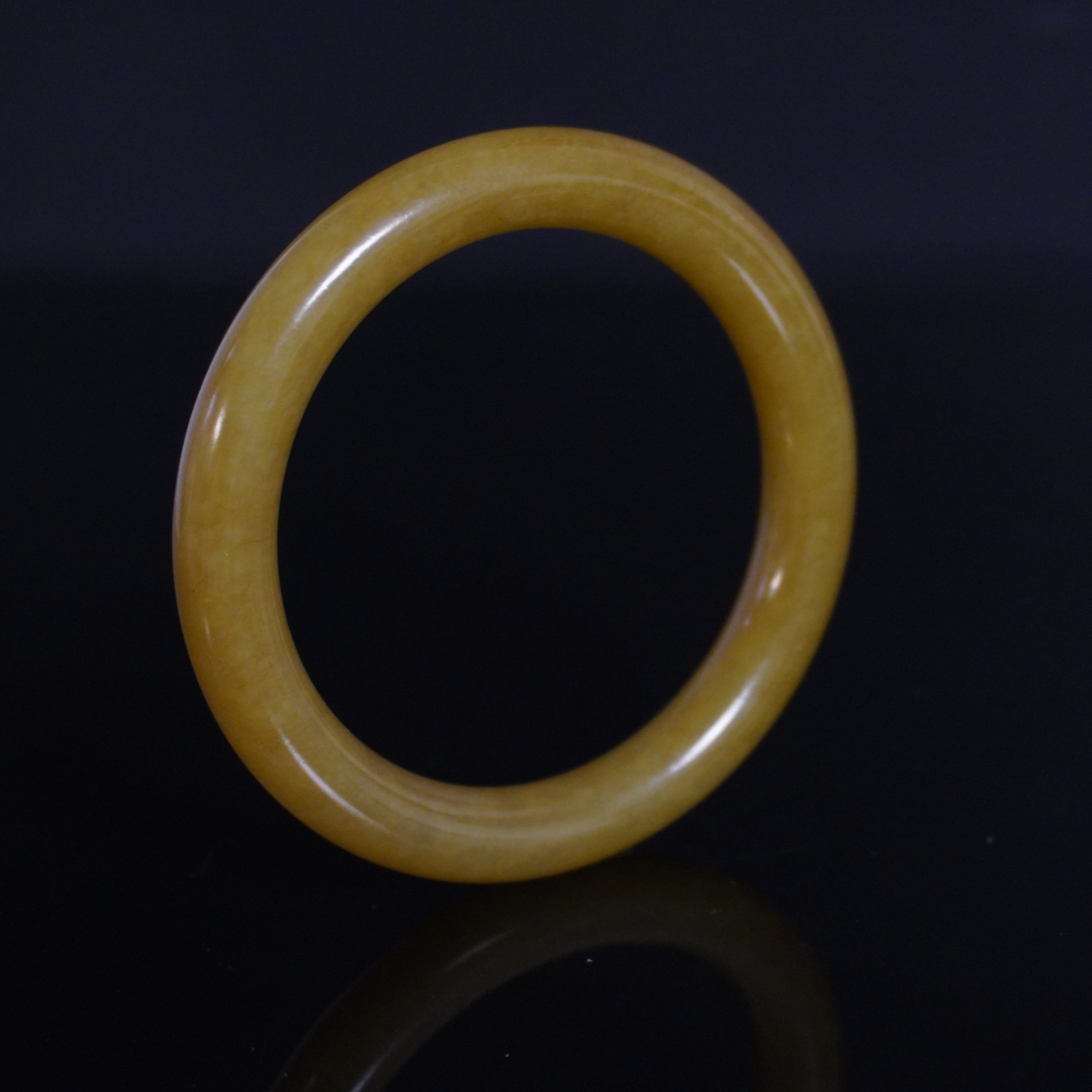 民国和田黄玉手镯/HY023736/金玉良缘/槐荫山房