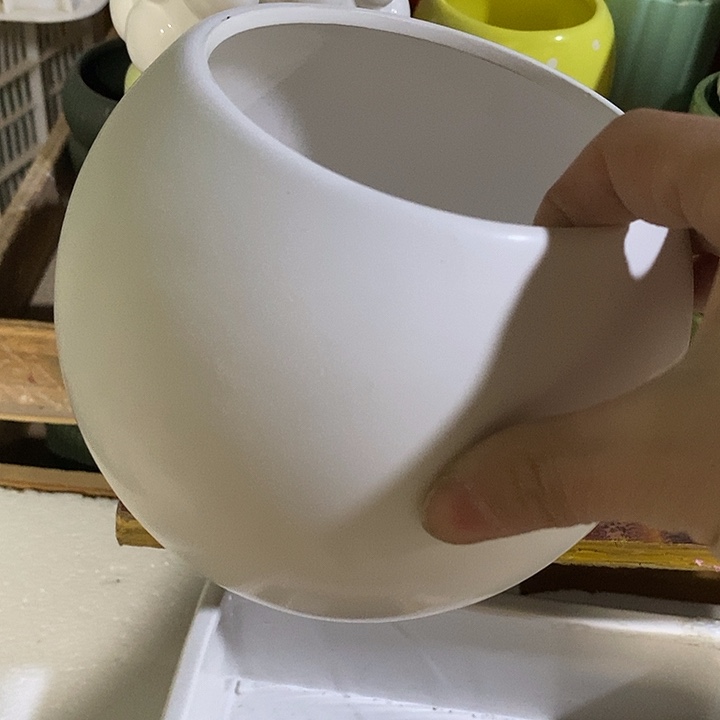 陶摆件陶盆有孔 瑕疵介意勿拍