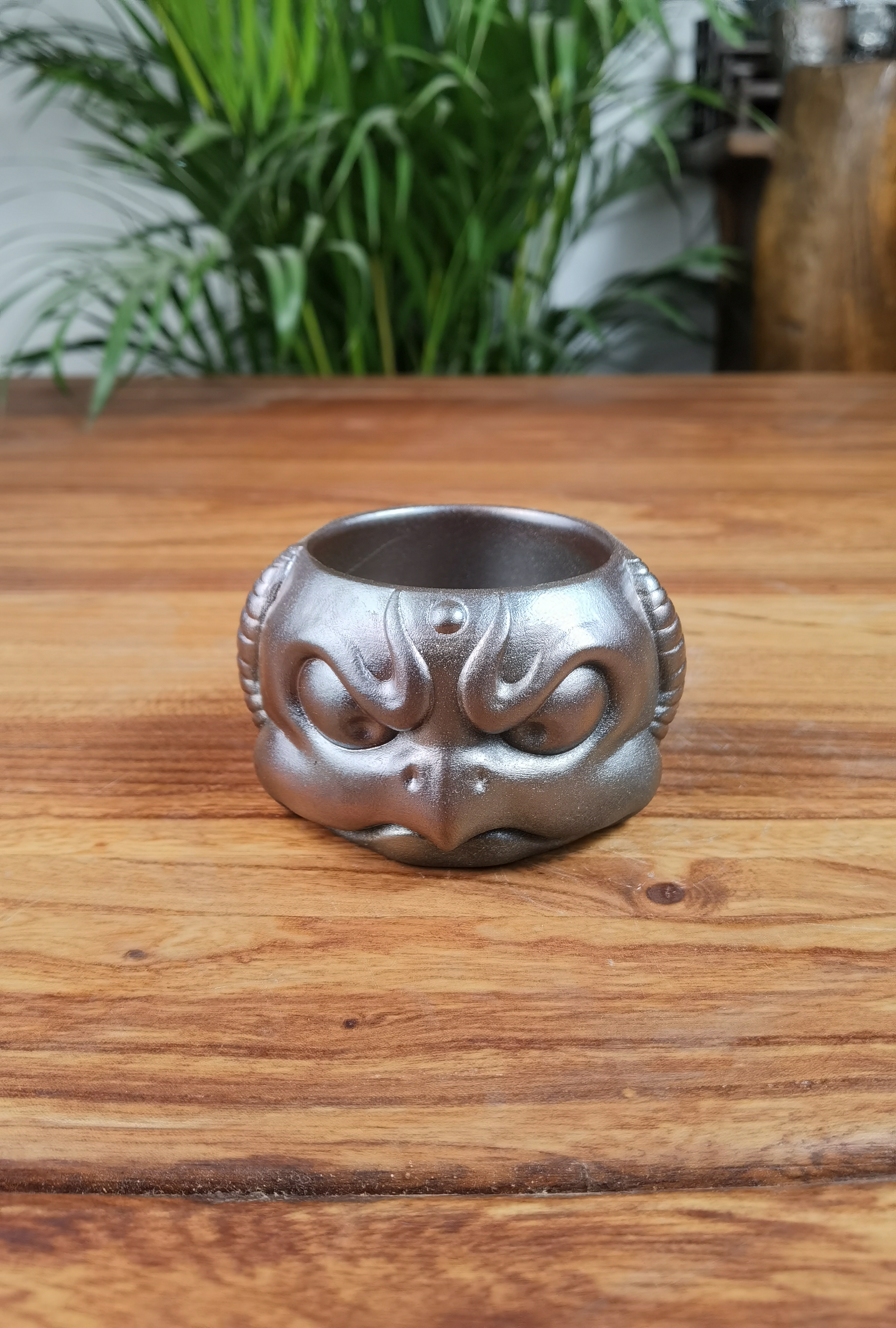 陶瓷 建水紫陶 柴烧 主人杯 浮雕 个性 创新