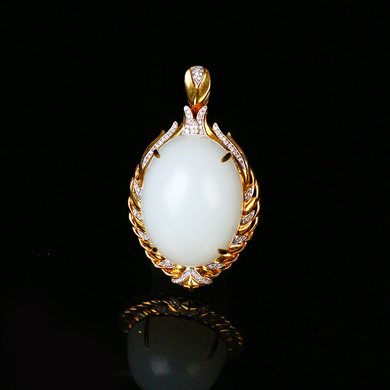 和田玉白玉吊坠【3705AM】