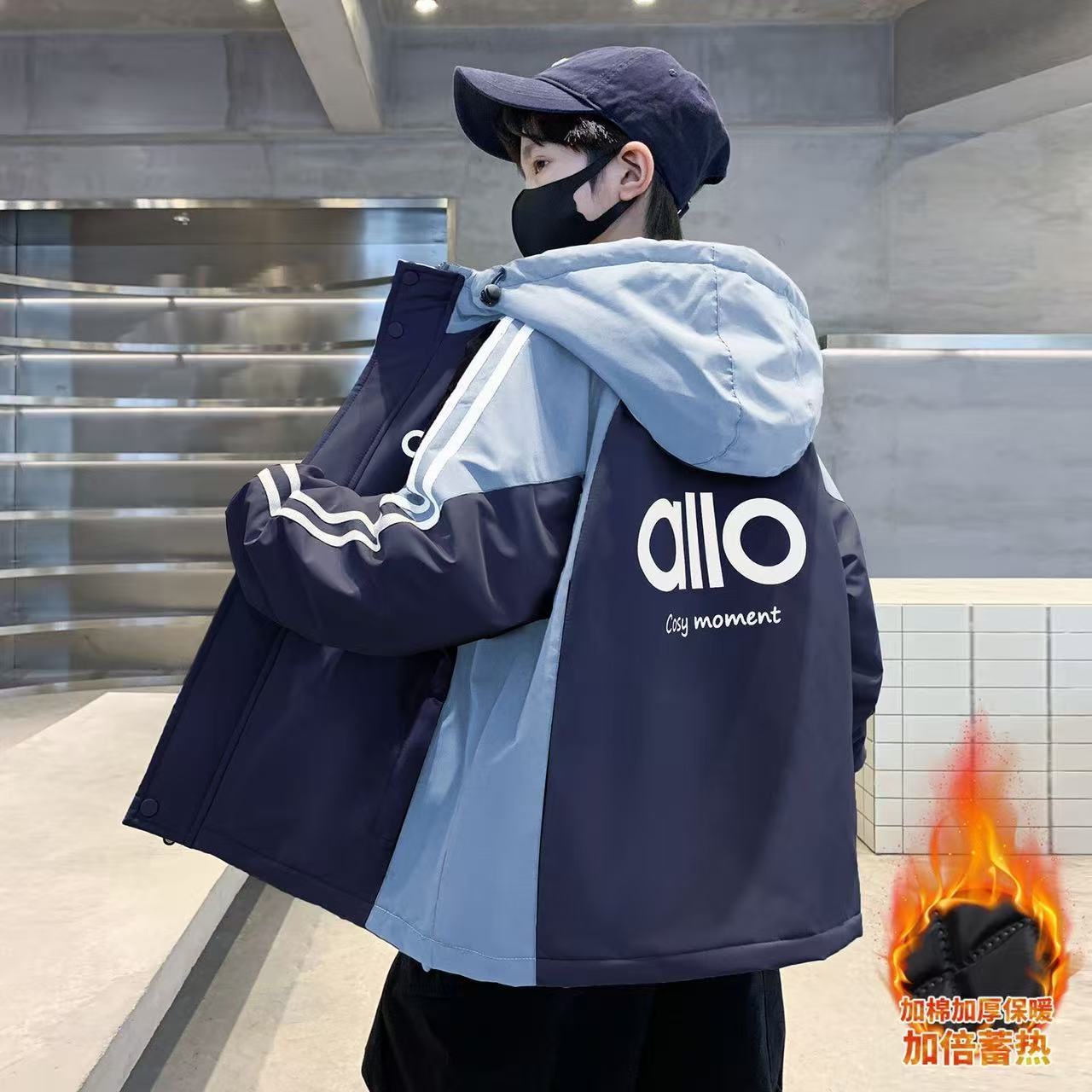 【加棉加厚】外套秋冬款2025新款冬装夹棉冲锋衣冬季派克棉服大童潮