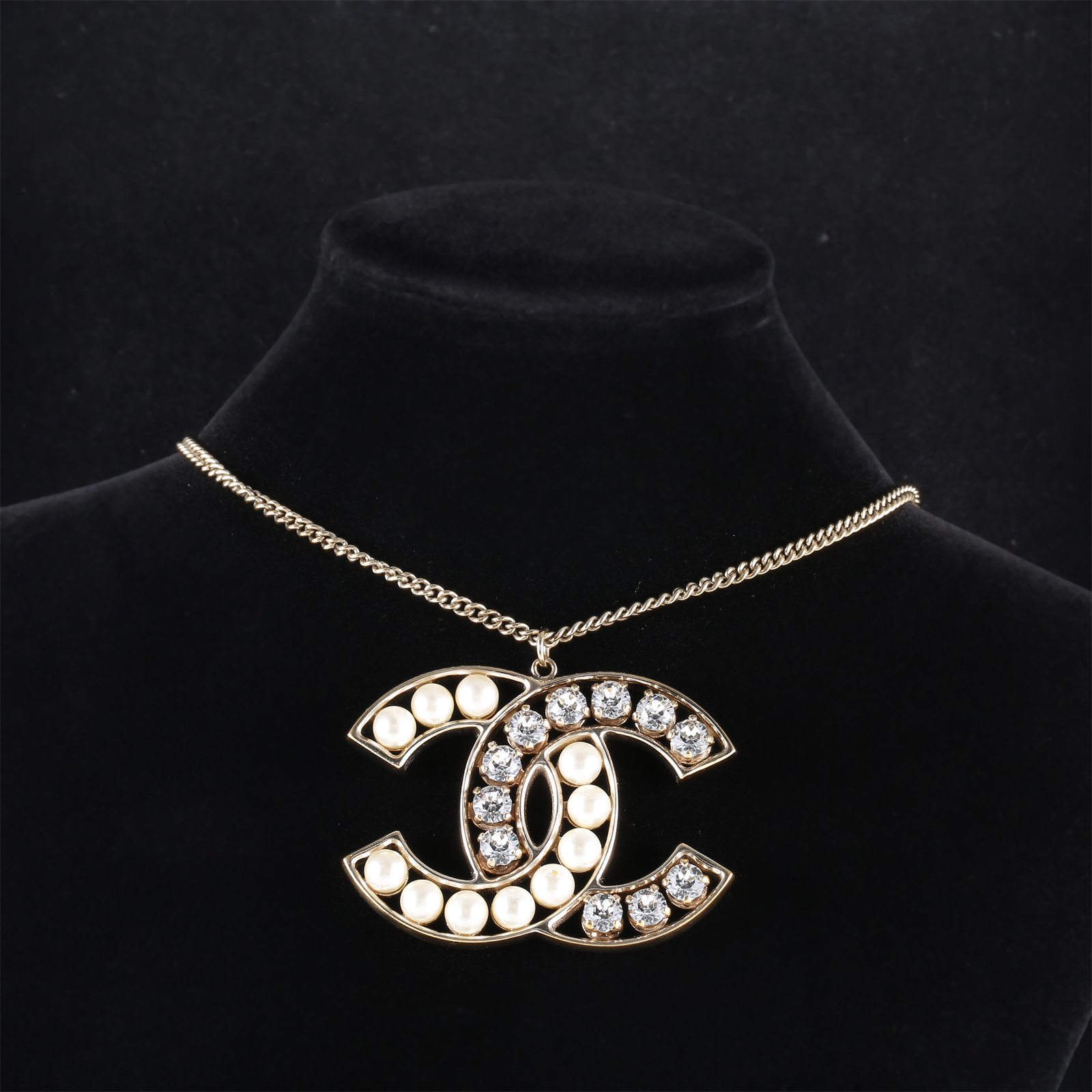 95新 Chanel/香奈儿  合金 人造珍珠拼钻 项链P205225225