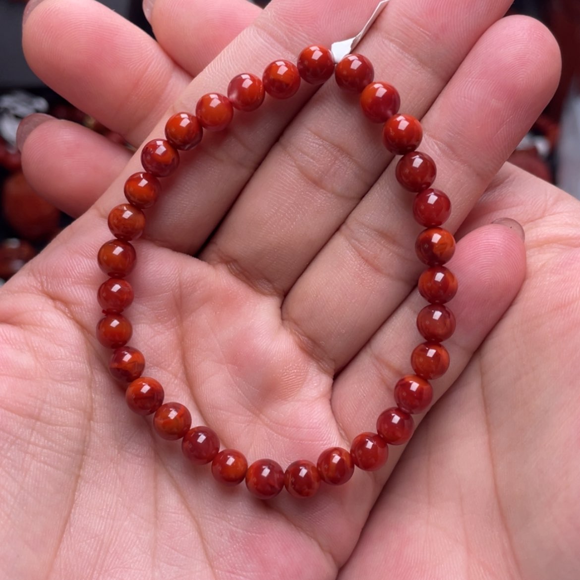 【闪购商品】南红玛瑙6➕牛血红手串未镶嵌
