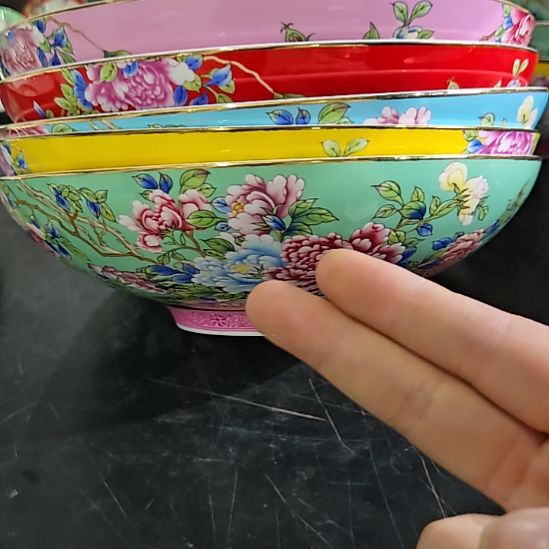 瓷片珐琅彩8.5寸2个深盘666666