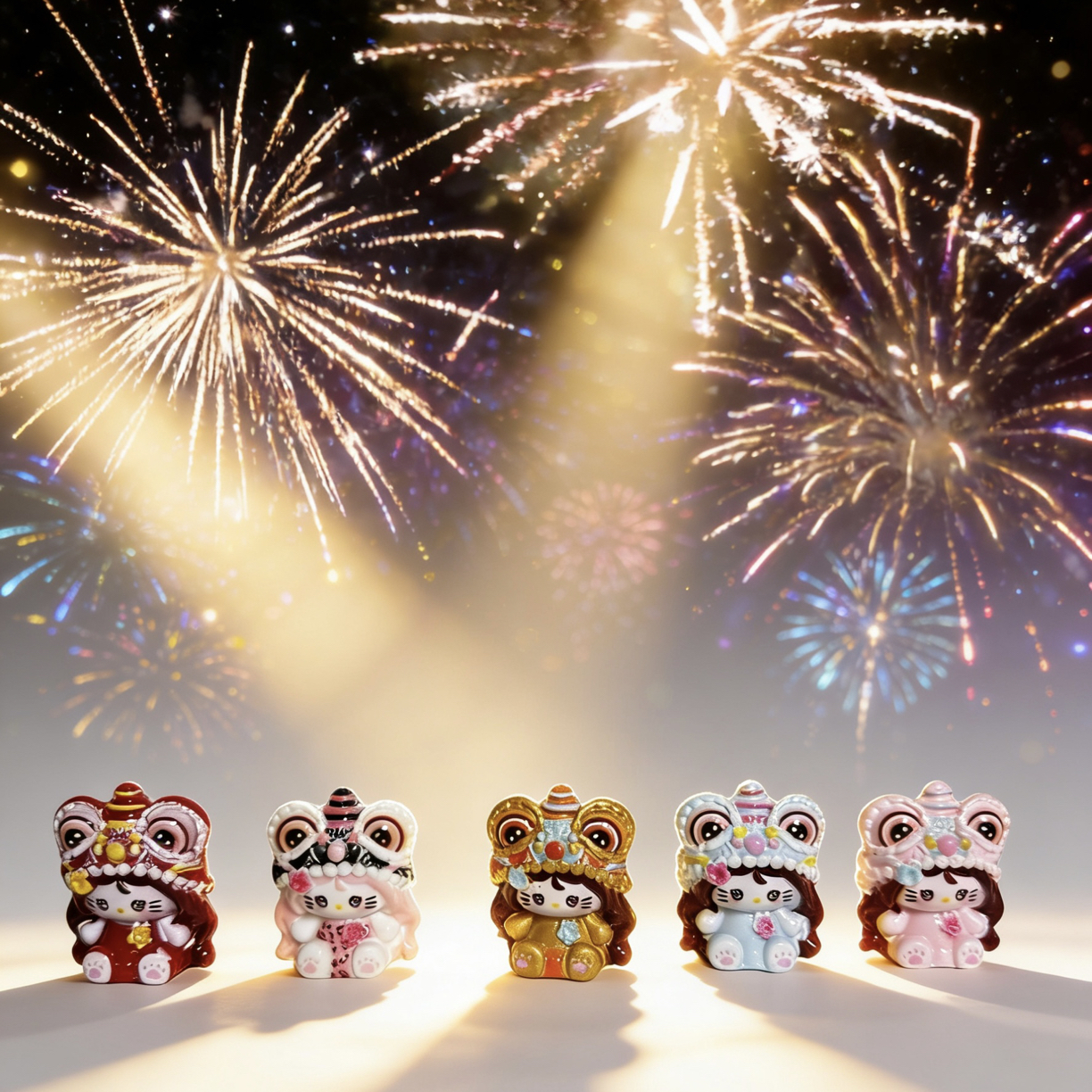 【吴李取闹定制醒狮kt】食玩树脂可爱手机配件公仔装饰卡通创意