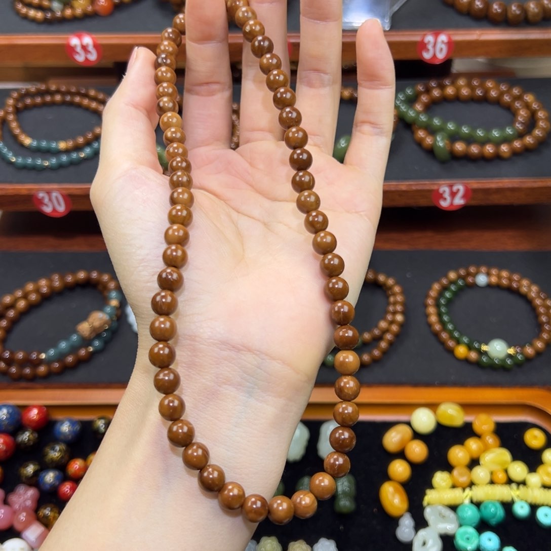 库克手串福利款素珠双圈0.7