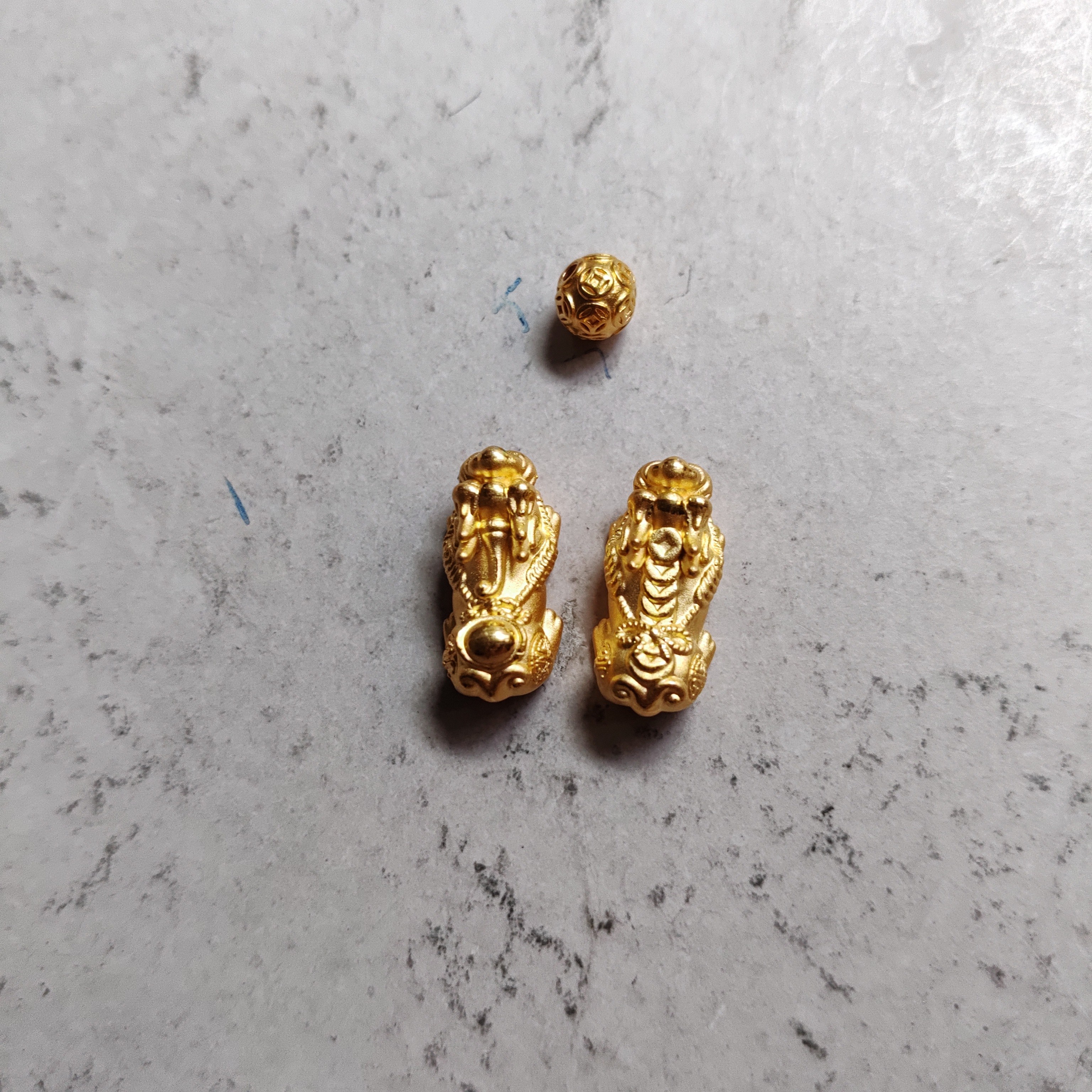 金元宝足金999貔貅珠子首饰