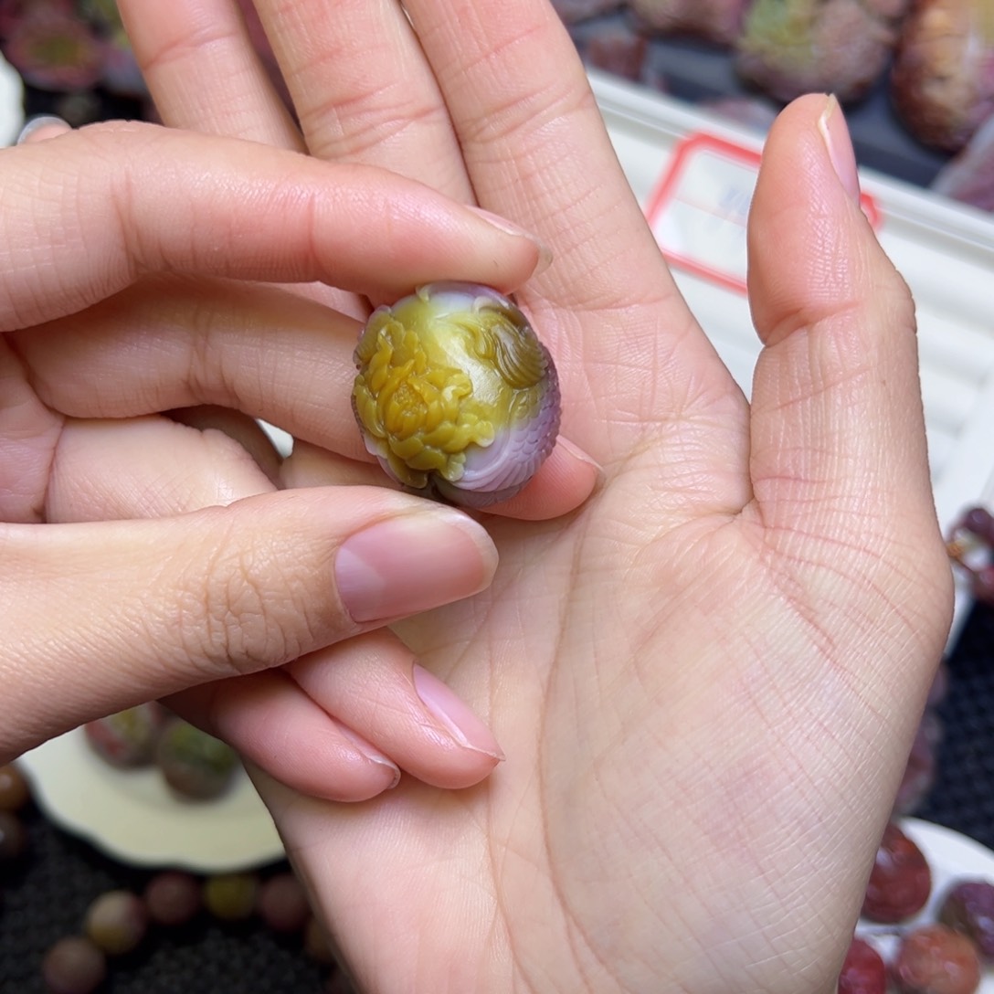 玛瑙/玉髓吊坠未镶嵌净**花定制