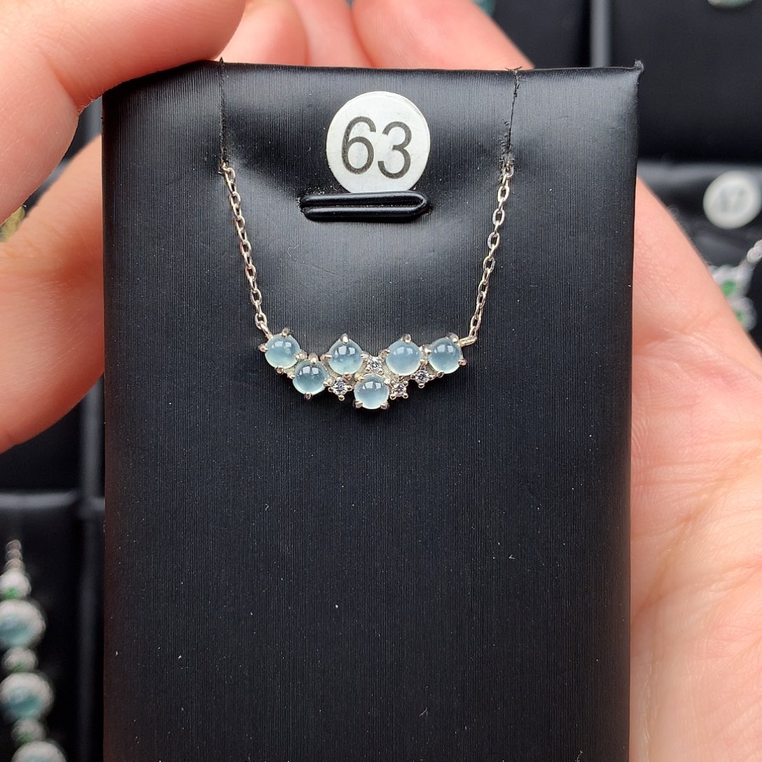 翡翠银S925镶嵌颈饰