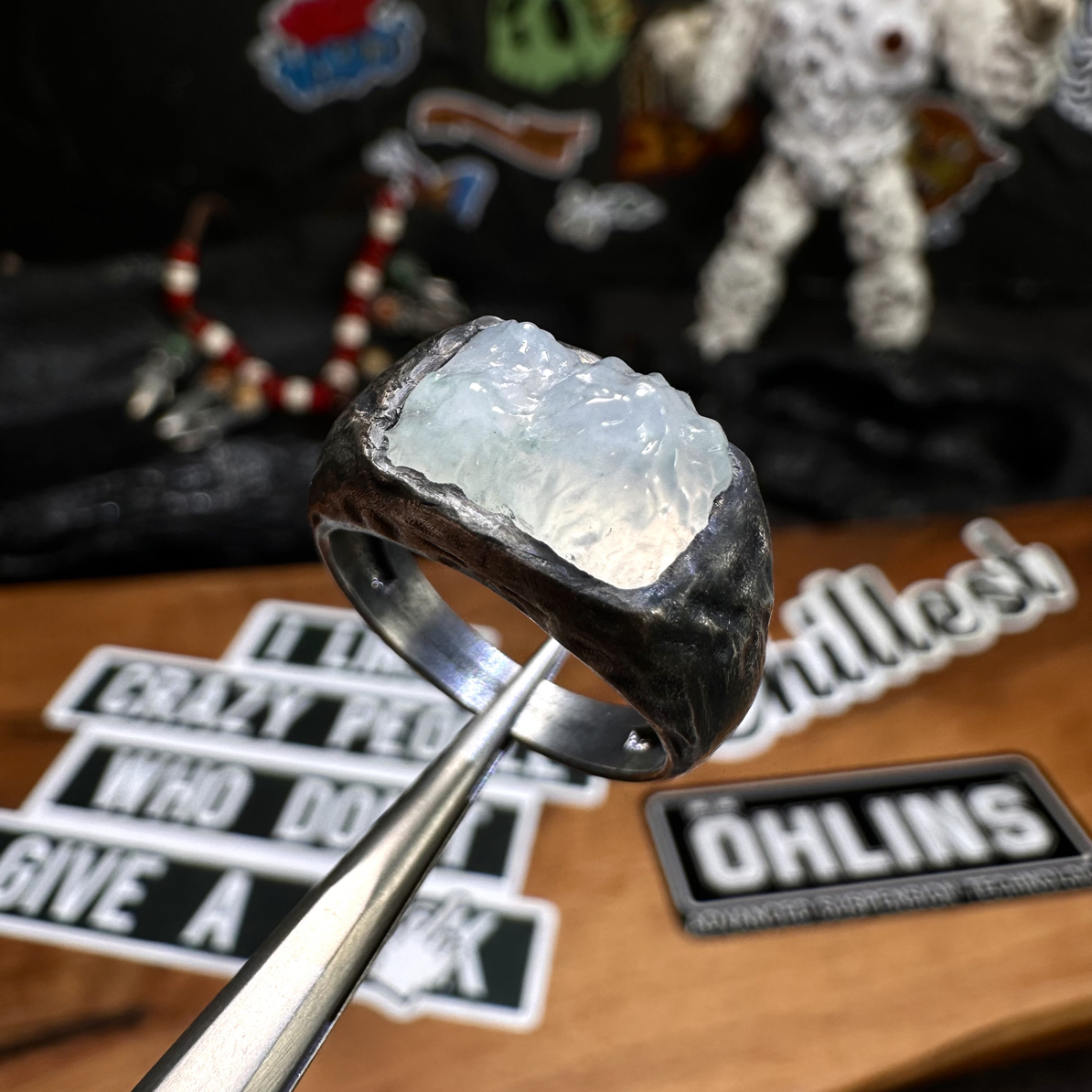 冰川 Glacier 高冰起荧山脉戒指 天然缅甸翡翠 贡山商店