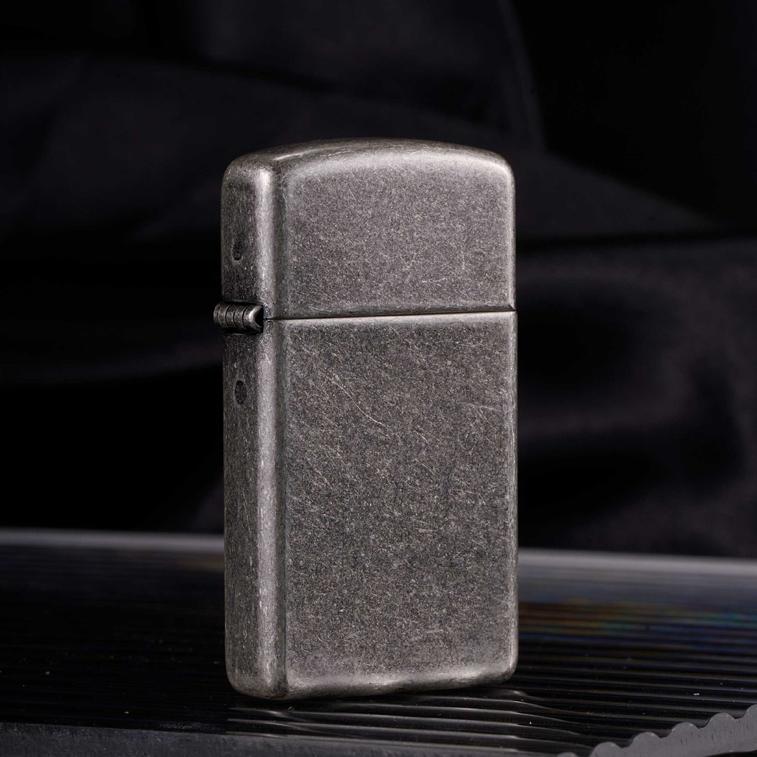 【520礼物】Zippo打火机窄机仿古银官方正品防风送给男朋友礼物男士