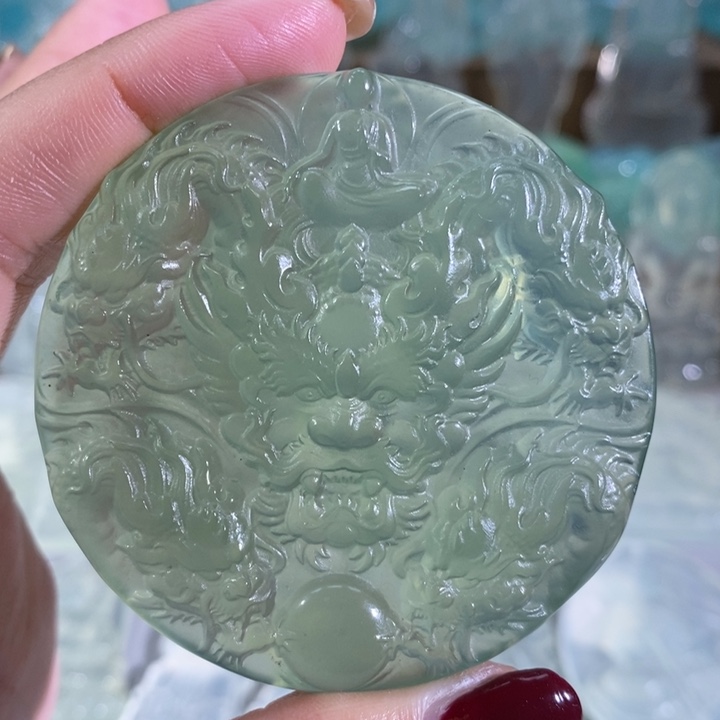 岫玉颈饰未镶嵌吊坠