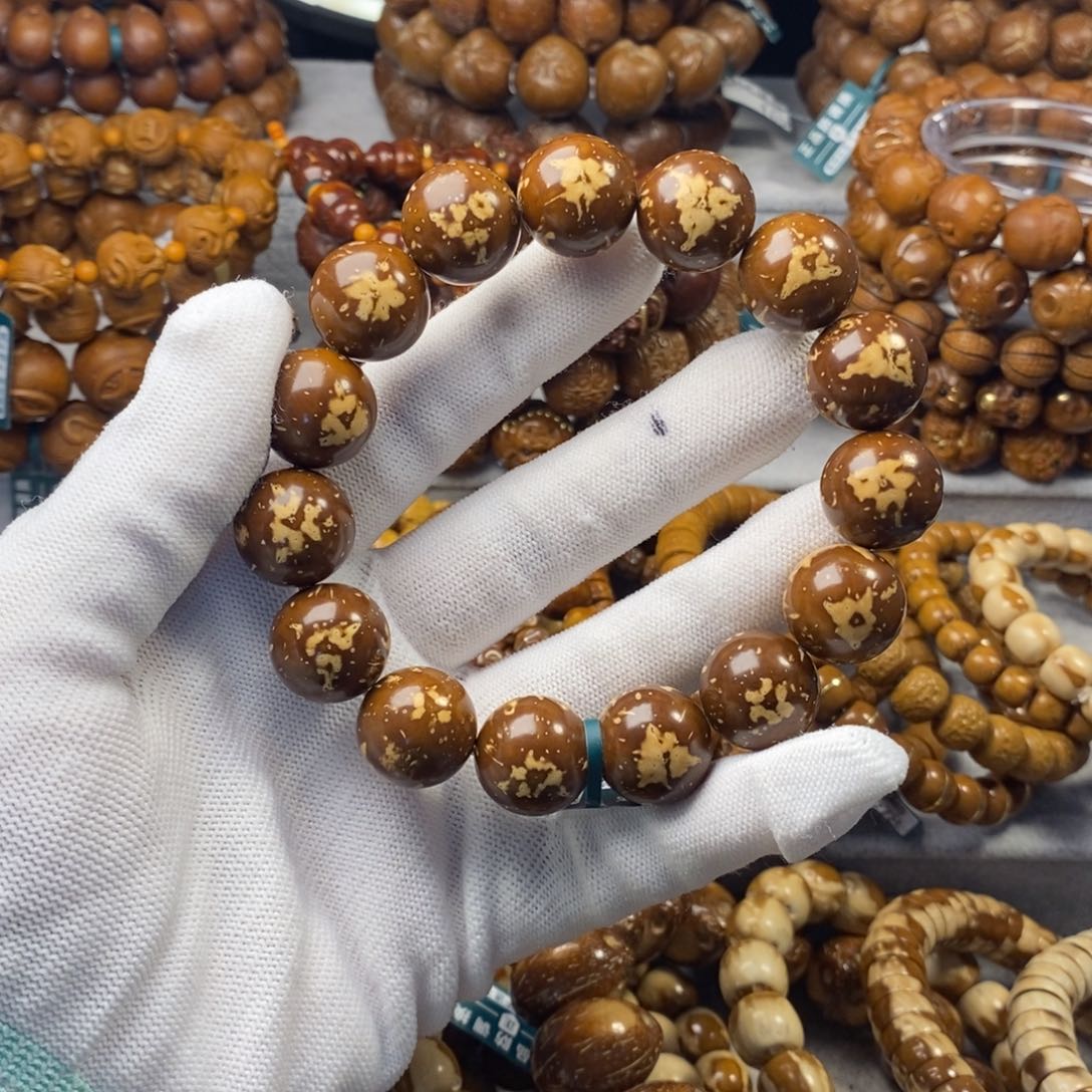 紫金鼠手串紫金鼠熊猫花朵光珠16