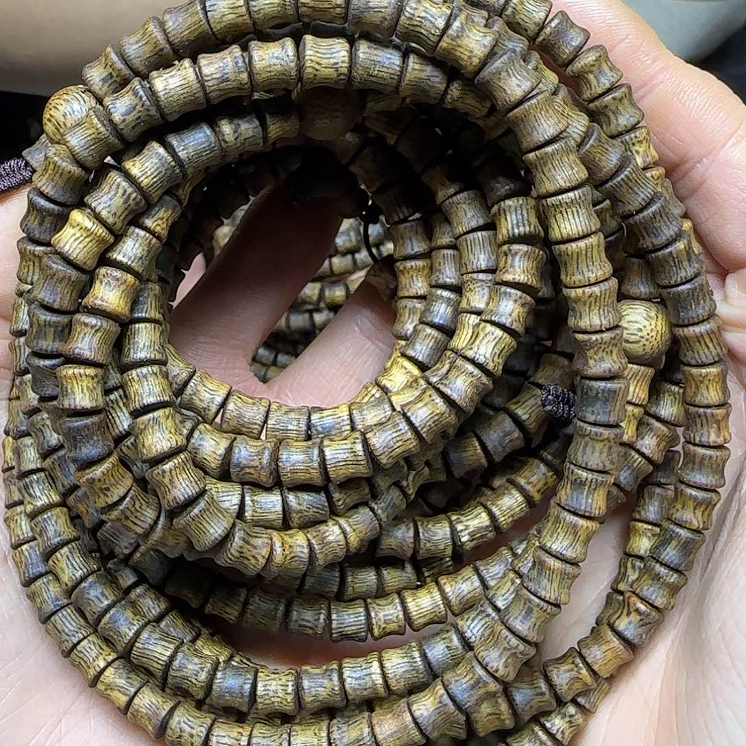 沉香沉香碎屑+999分沉竹节珠多圈16克加多样性发一