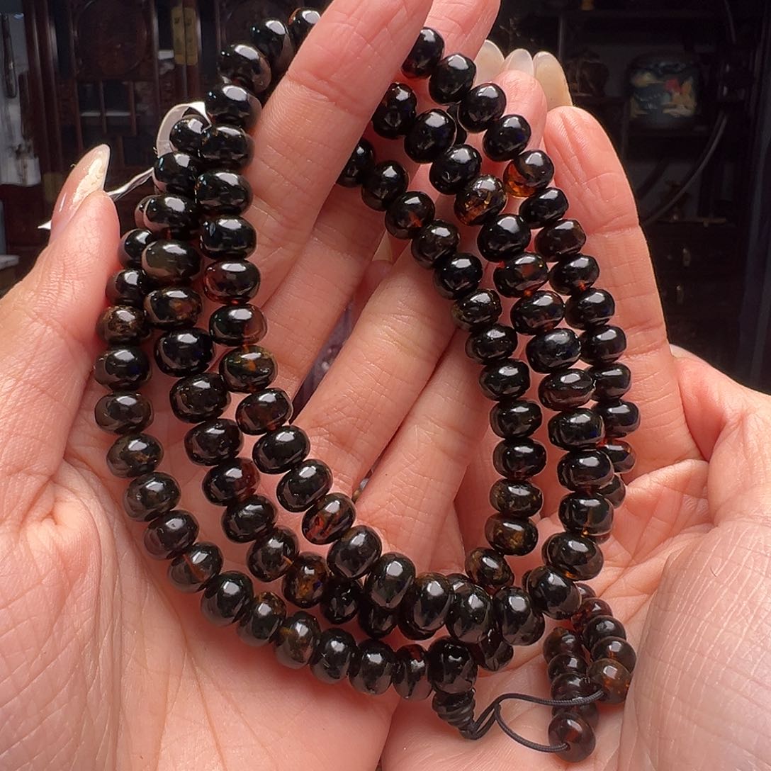 琥珀裸石未镶嵌抚顺琥珀20259。8mm