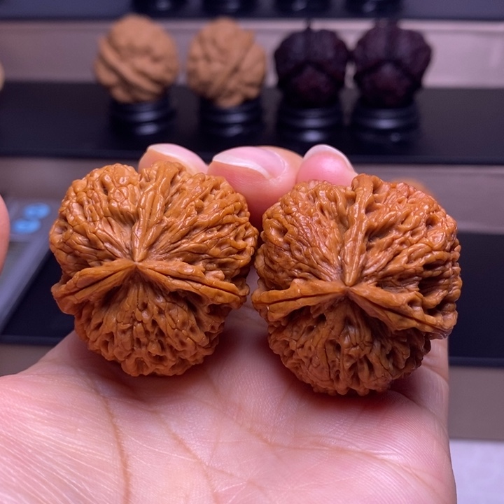 把件文玩核桃盘龙玉凤三楞8